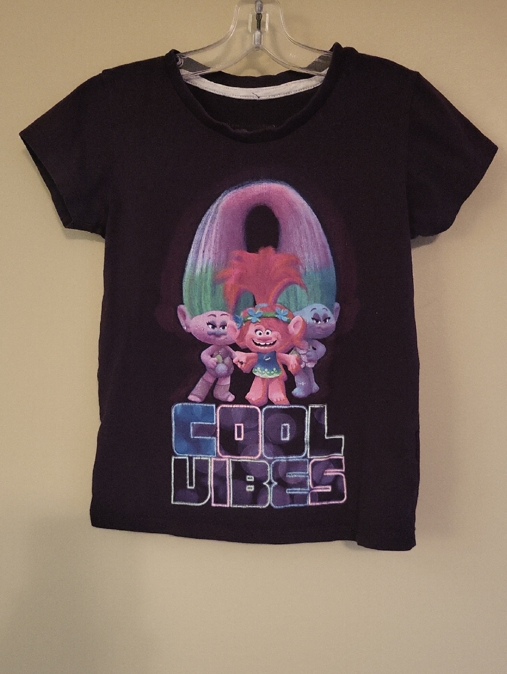 Trolls Cool Vibes purple graphic tee shirt